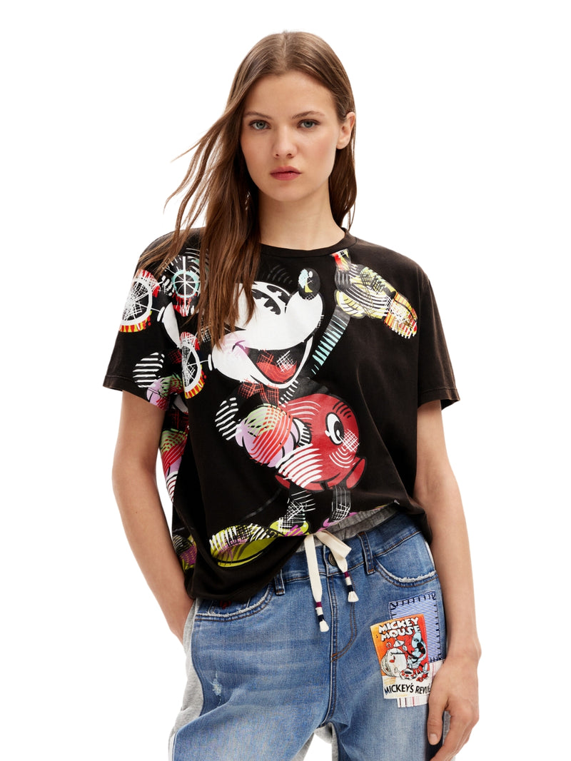 T-shirt Nera Mickey