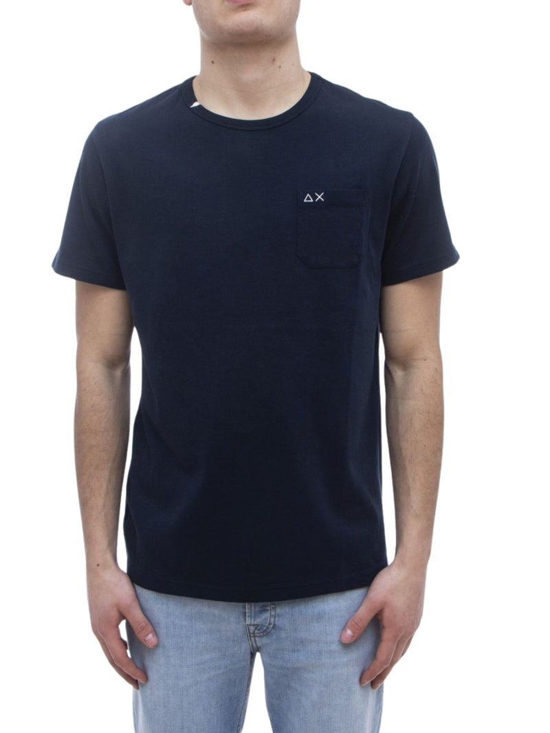 T-shirt Blu Pocket