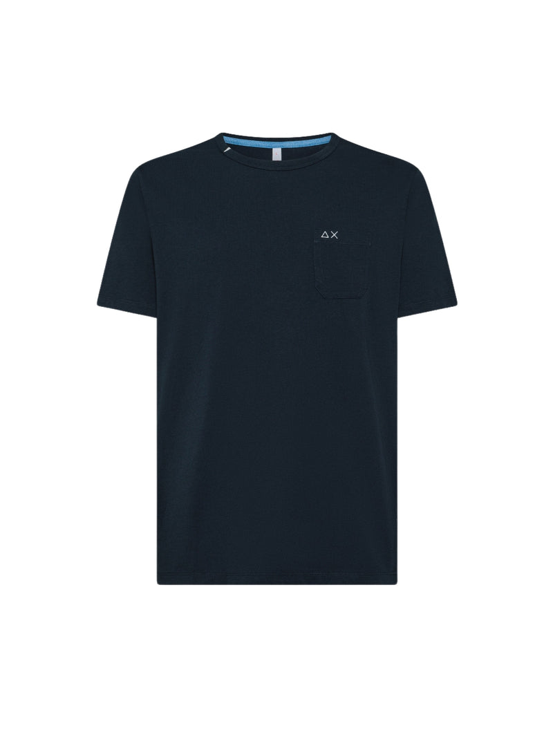 T-shirt Blu Pocket