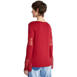 Maglia rossa manica lunga AMELIA freeshipping - EMME Trends