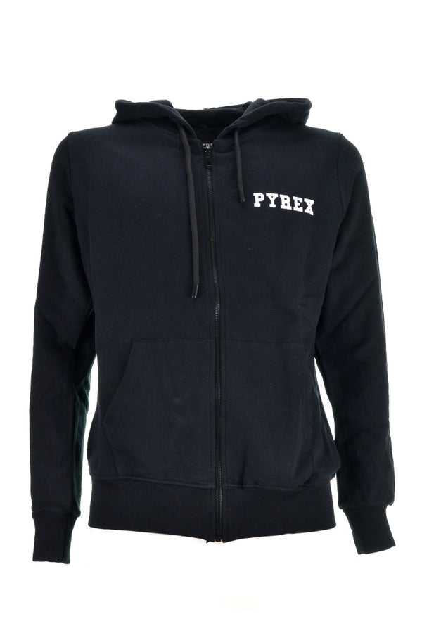 Felpa Cappuccio Nera Zip Intera freeshipping - EMME Trends