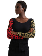 Maglia nera Animalier Ibory freeshipping - EMME Trends