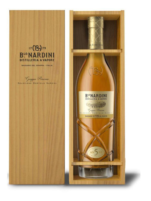 Grappa Riserva 5 Anni Cassa Legno 70 cl freeshipping - EMME Trends