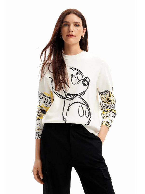 Maglione Bianco Run Mickey