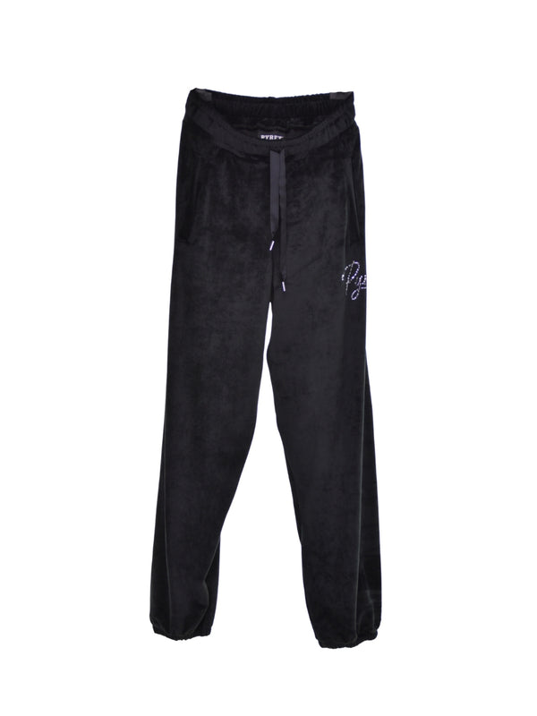 Pantalone Tuta Ciniglia Nero