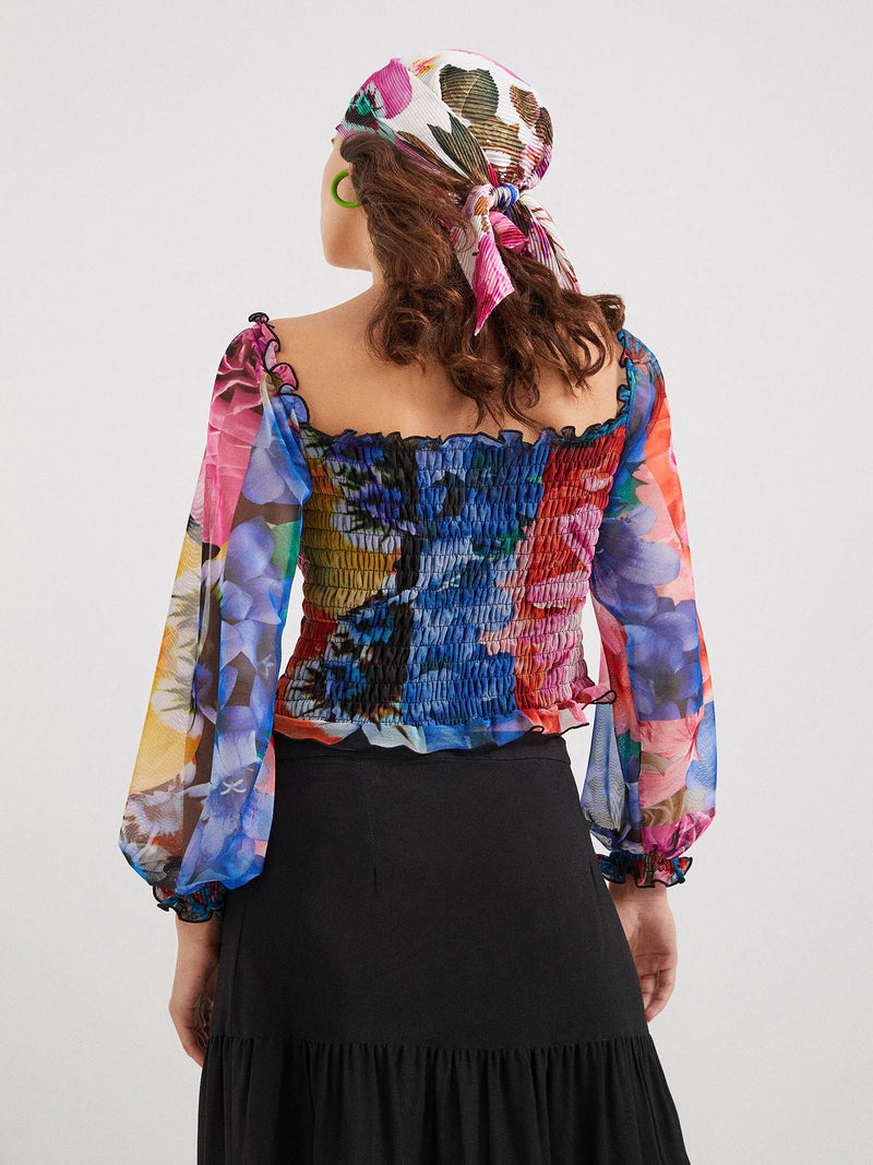 Maglia Fantasia Fiori Lila freeshipping - EMME Trends