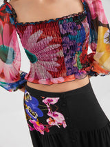 Maglia Fantasia Fiori Lila freeshipping - EMME Trends