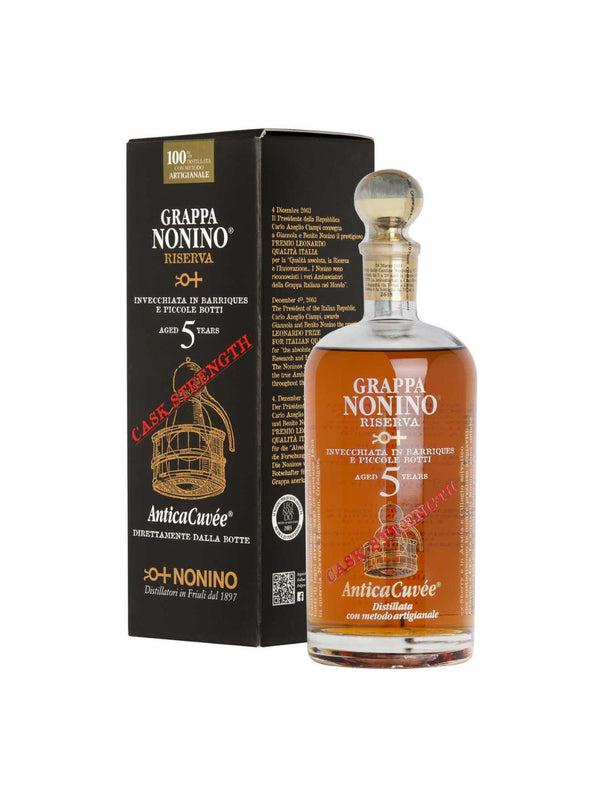 Grappa Riserva 5 Anni Cask Strength 70 cl Ast.