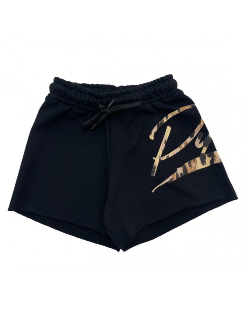 Shorts Nero Felpa Animalier freeshipping - EMME Trends