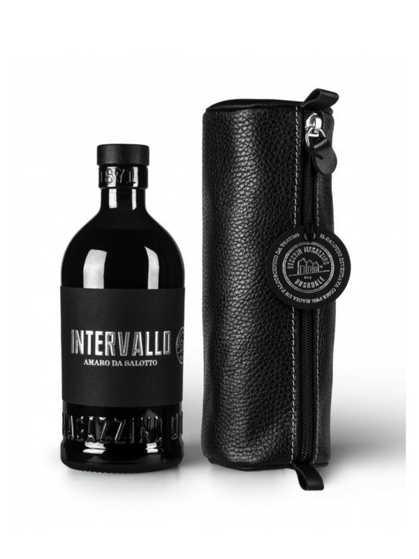 Intervallo Amaro Da Salotto con Borsello in Cuoio 50 cl