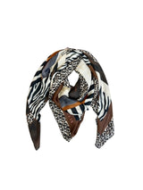 Kefiah Animalier Marrone