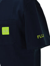 T-shirt Blu Pocket Fluo